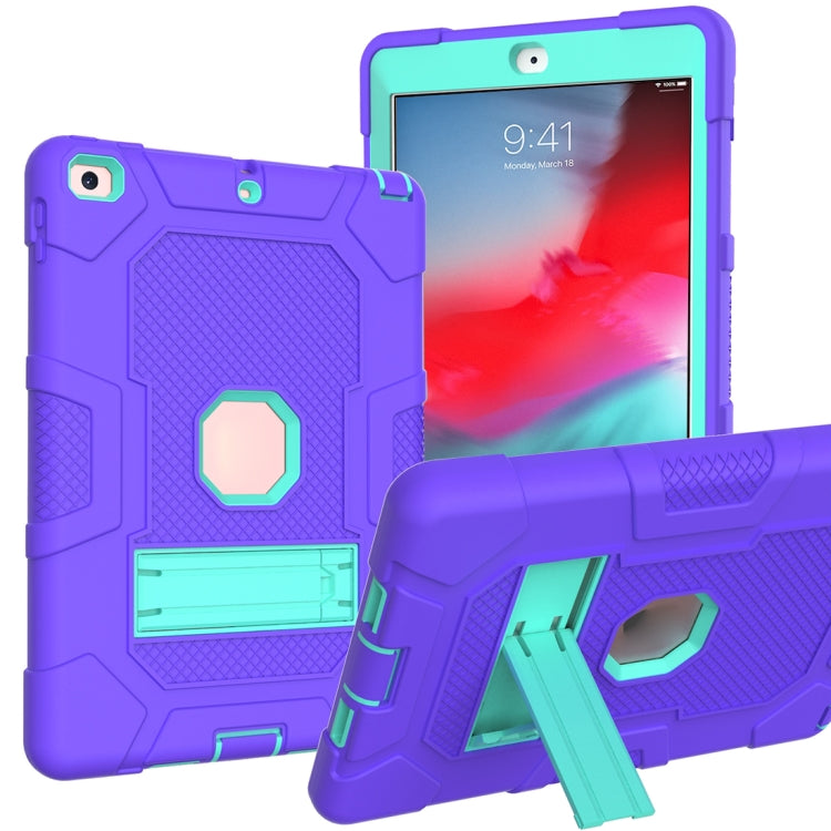 Contrast Color Robot Shockproof Silicone + PC Protective Case with Holder For iPad 9.7 (2018 / 2017)