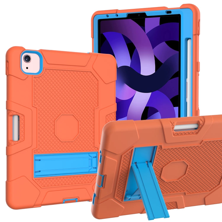 Contrast Color Robot Shockproof Silicone + PC Protective Case with Holder For iPad Air 2022 / 2020 10.9 inch