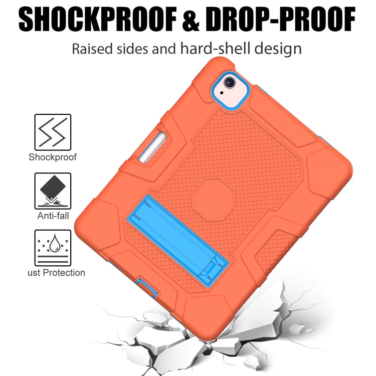 Contrast Color Robot Shockproof Silicone + PC Protective Case with Holder For iPad Air 2022 / 2020 10.9 inch