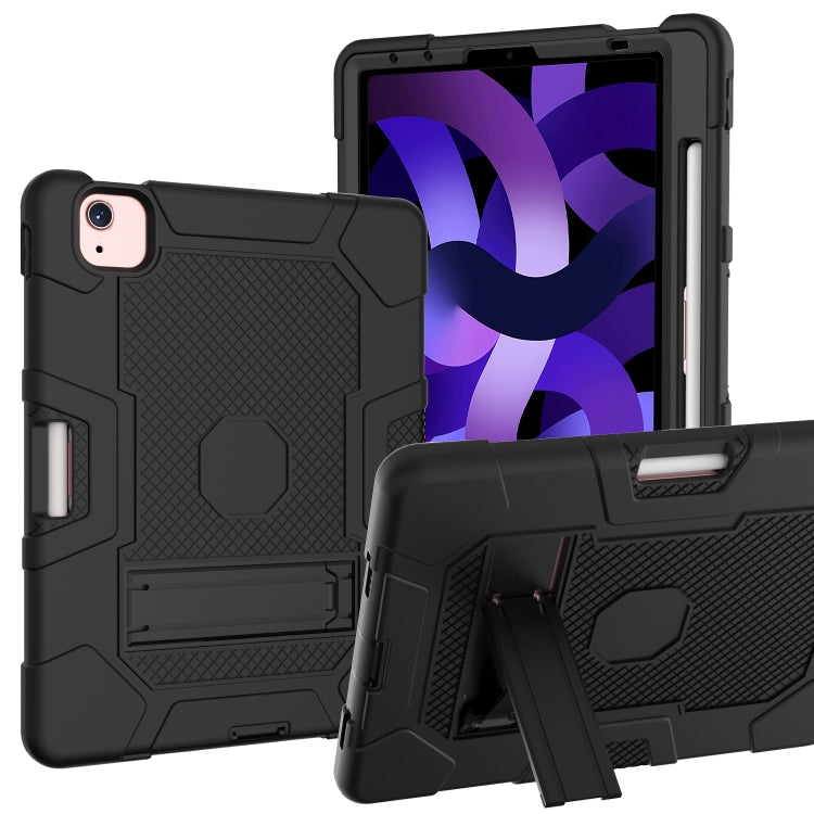Contrast Color Robot Shockproof Silicone + PC Protective Case with Holder For iPad Air 2022 / 2020 10.9 inch