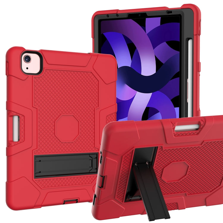 Contrast Color Robot Shockproof Silicone + PC Protective Case with Holder For iPad Air 2022 / 2020 10.9 inch