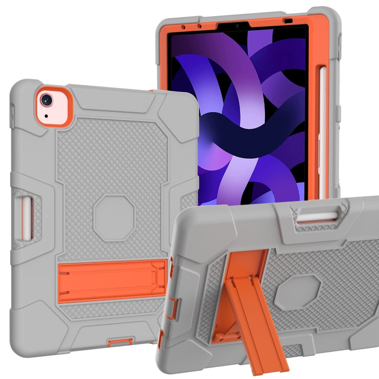 Contrast Color Robot Shockproof Silicone + PC Protective Case with Holder For iPad Air 2022 / 2020 10.9 inch