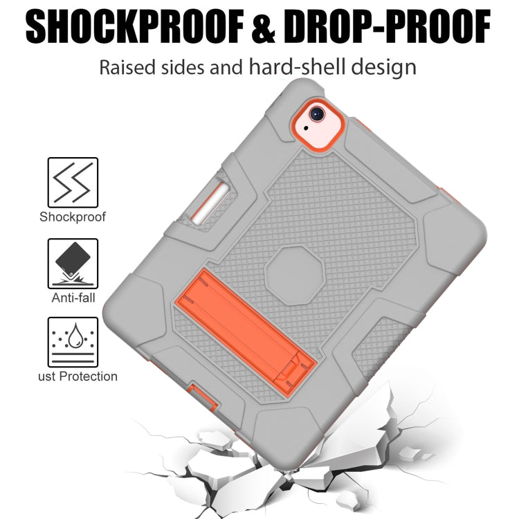 Contrast Color Robot Shockproof Silicone + PC Protective Case with Holder For iPad Air 2022 / 2020 10.9 inch