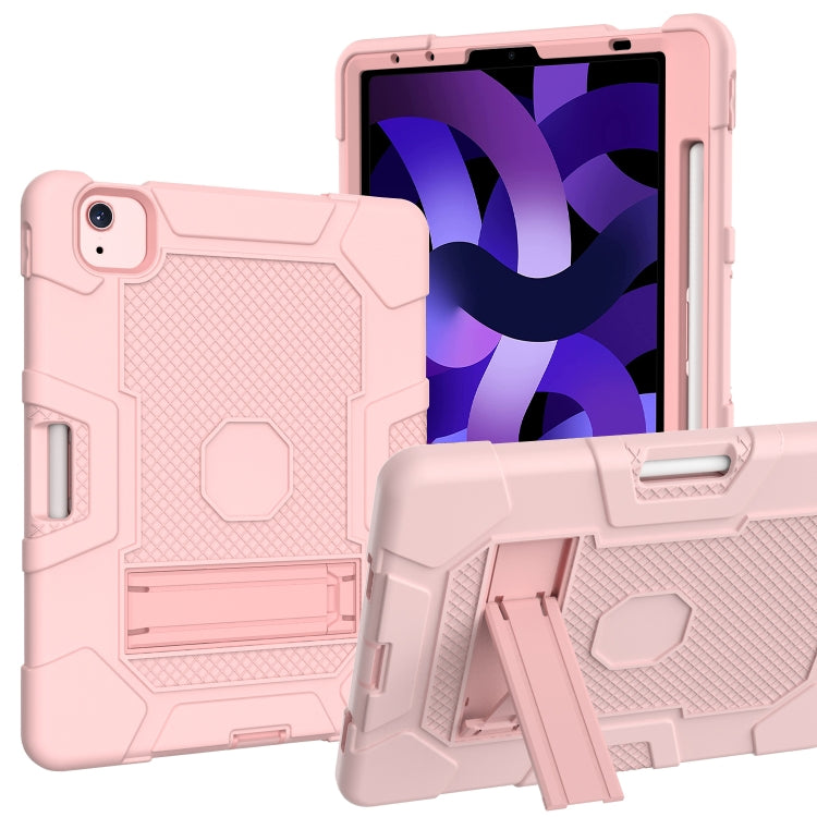 Contrast Color Robot Shockproof Silicone + PC Protective Case with Holder For iPad Air 2022 / 2020 10.9 inch