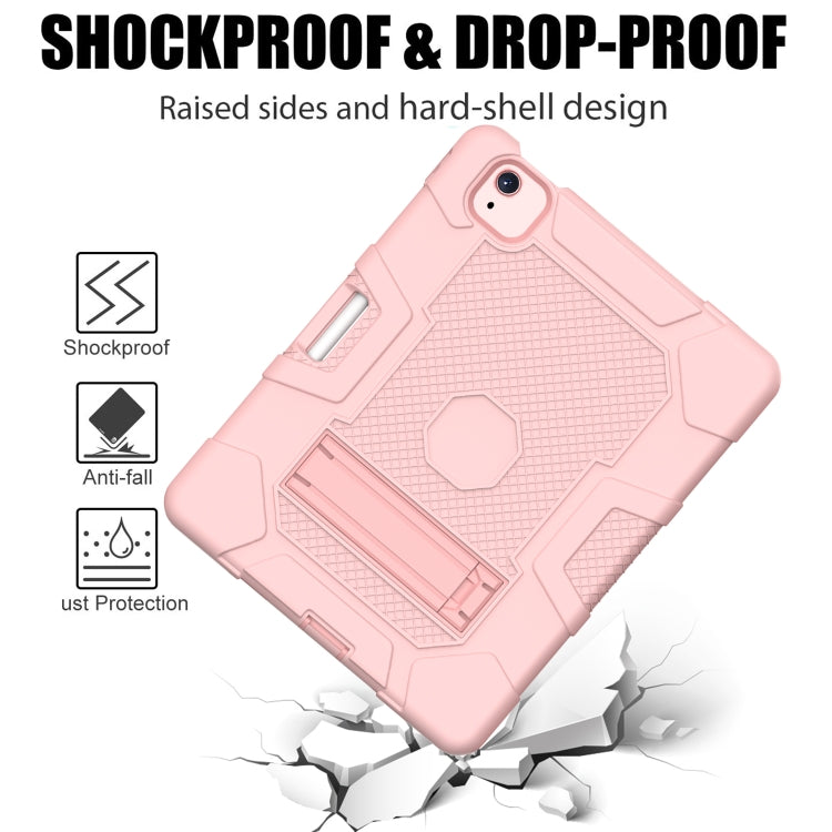 Contrast Color Robot Shockproof Silicone + PC Protective Case with Holder For iPad Air 2022 / 2020 10.9 inch