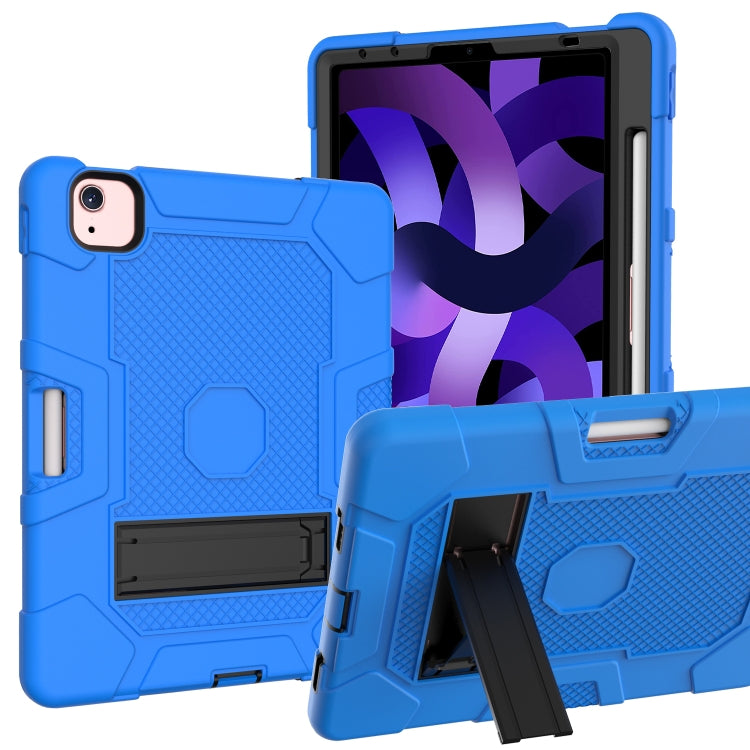 Contrast Color Robot Shockproof Silicone + PC Protective Case with Holder For iPad Air 2022 / 2020 10.9 inch
