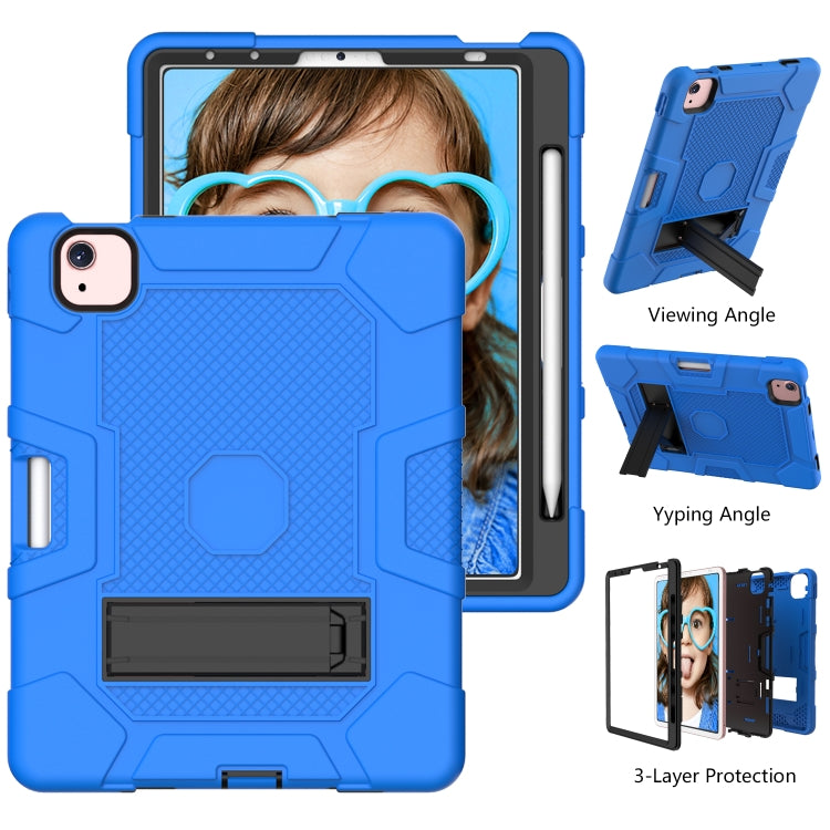 Contrast Color Robot Shockproof Silicone + PC Protective Case with Holder For iPad Air 2022 / 2020 10.9 inch