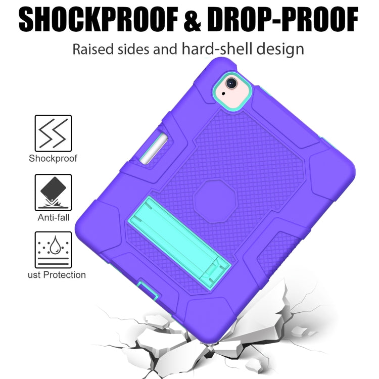 Contrast Color Robot Shockproof Silicone + PC Protective Case with Holder For iPad Air 2022 / 2020 10.9 inch