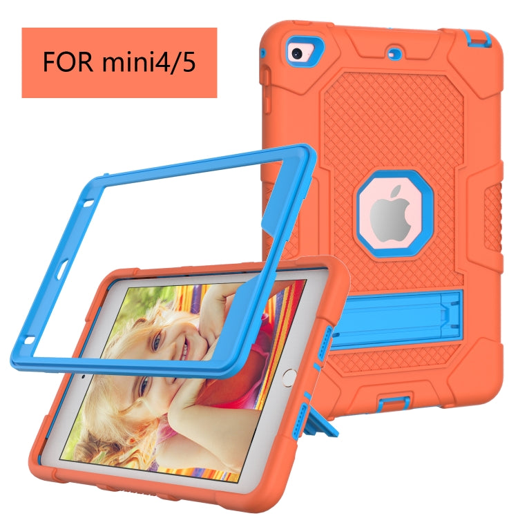 Contrast Color Robot Shockproof Silicone + PC Protective Case with Holder For iPad mini 5 / 4