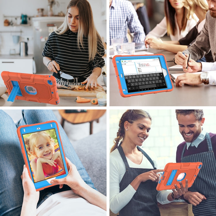 Contrast Color Robot Shockproof Silicone + PC Protective Case with Holder For iPad mini 5 / 4