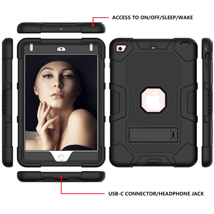 Contrast Color Robot Shockproof Silicone + PC Protective Case with Holder For iPad mini 5 / 4