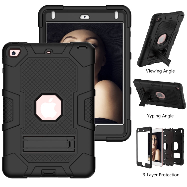 Contrast Color Robot Shockproof Silicone + PC Protective Case with Holder For iPad mini 5 / 4