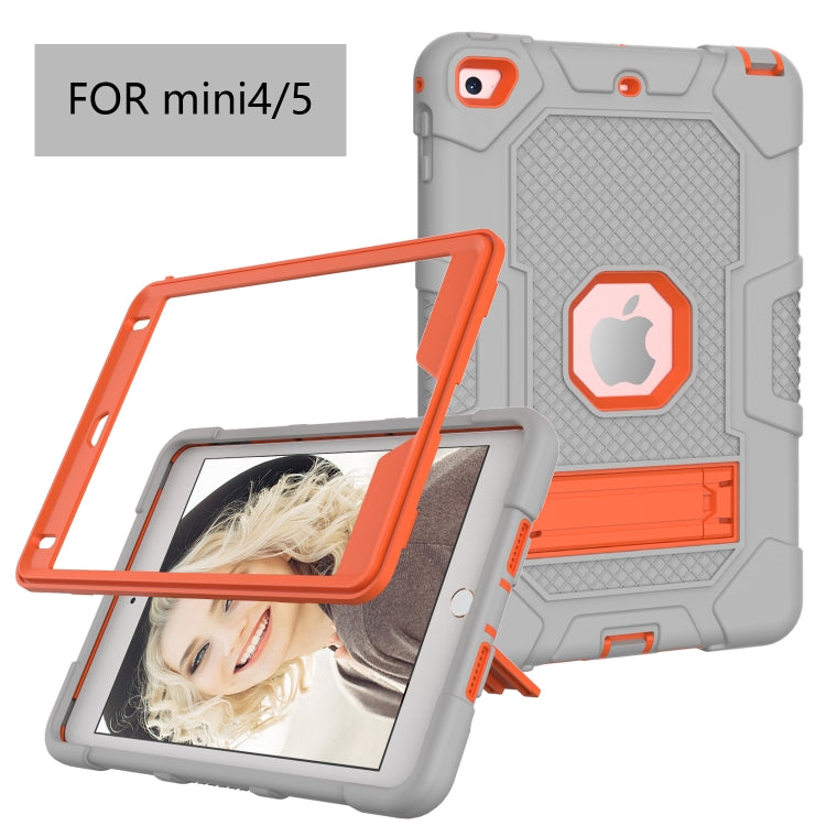 Contrast Color Robot Shockproof Silicone + PC Protective Case with Holder For iPad mini 5 / 4