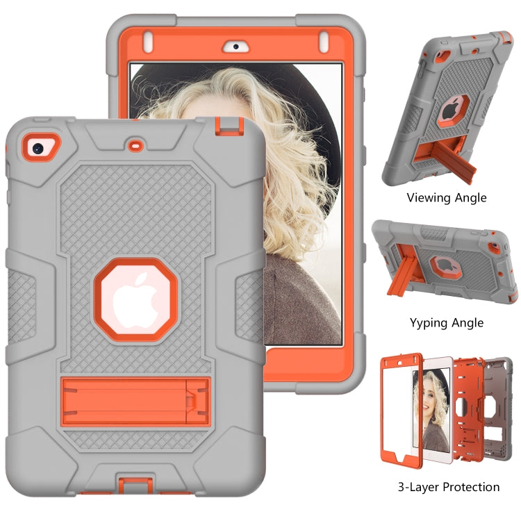 Contrast Color Robot Shockproof Silicone + PC Protective Case with Holder For iPad mini 5 / 4