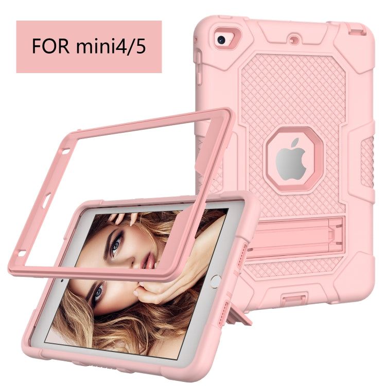 Contrast Color Robot Shockproof Silicone + PC Protective Case with Holder For iPad mini 5 / 4