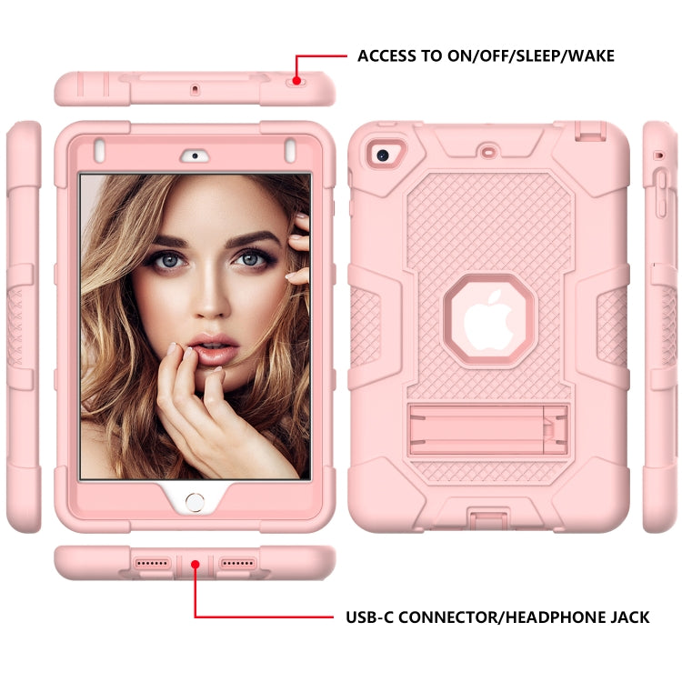 Contrast Color Robot Shockproof Silicone + PC Protective Case with Holder For iPad mini 5 / 4