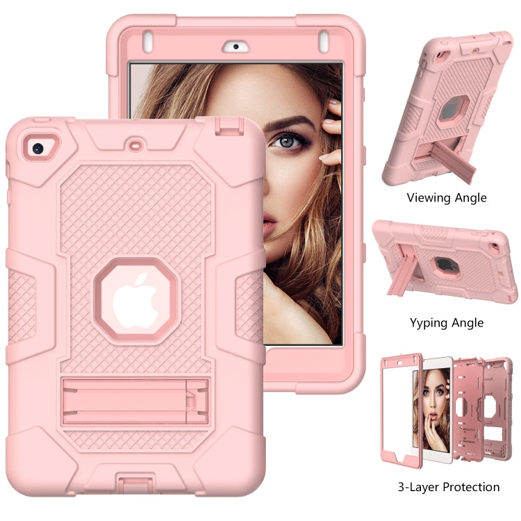 Contrast Color Robot Shockproof Silicone + PC Protective Case with Holder For iPad mini 5 / 4