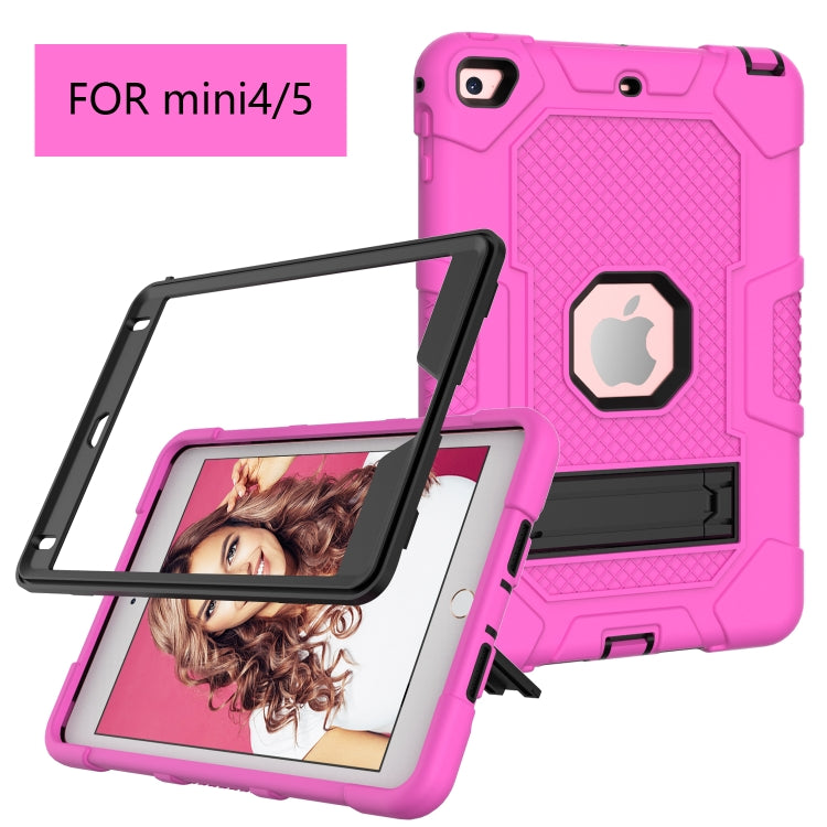 Contrast Color Robot Shockproof Silicone + PC Protective Case with Holder For iPad mini 5 / 4