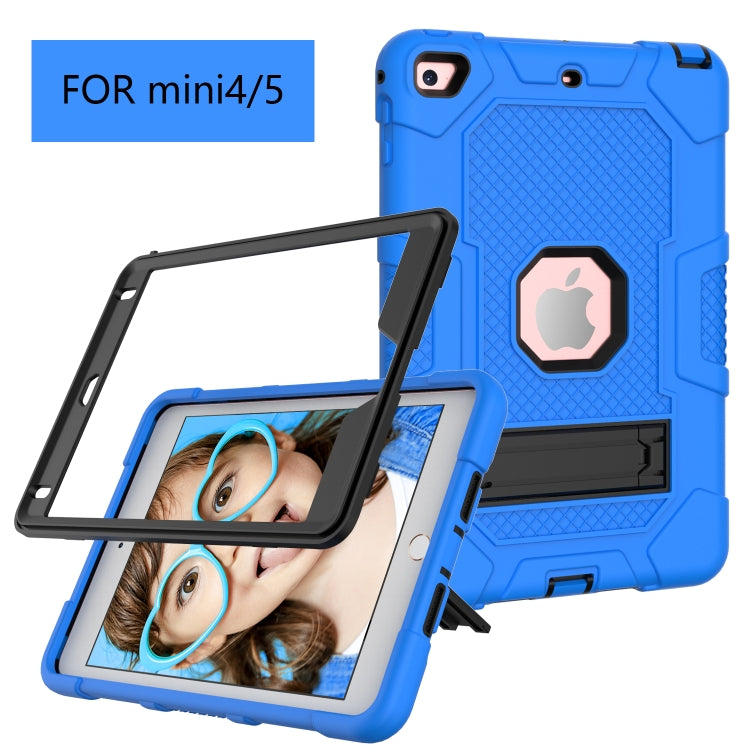 Contrast Color Robot Shockproof Silicone + PC Protective Case with Holder For iPad mini 5 / 4