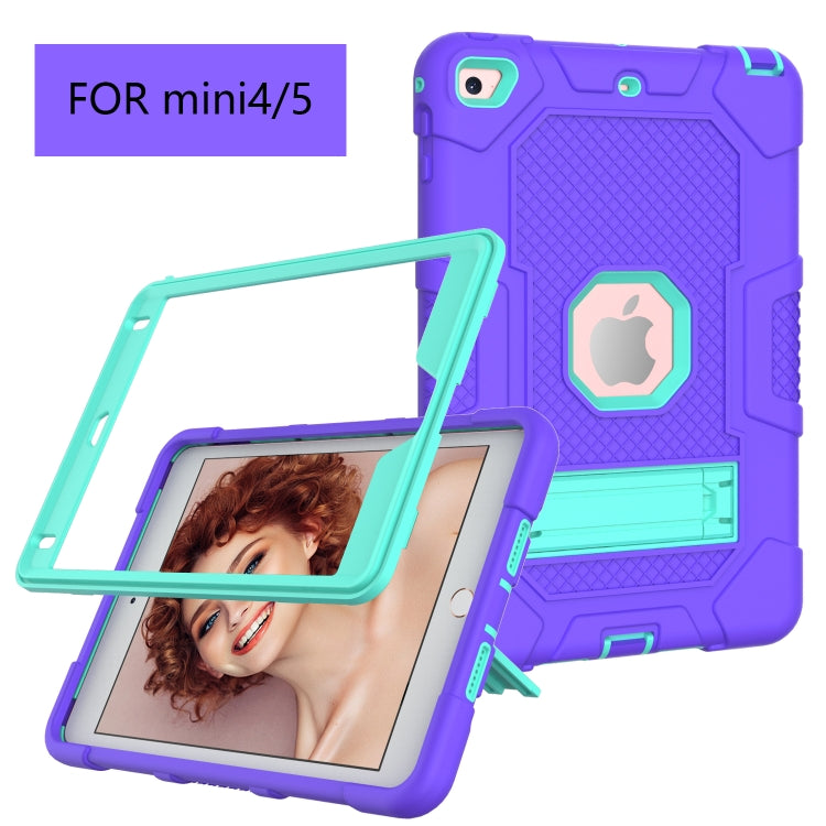 Contrast Color Robot Shockproof Silicone + PC Protective Case with Holder For iPad mini 5 / 4