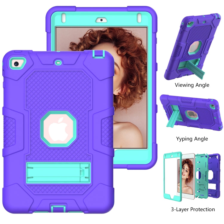 Contrast Color Robot Shockproof Silicone + PC Protective Case with Holder For iPad mini 5 / 4