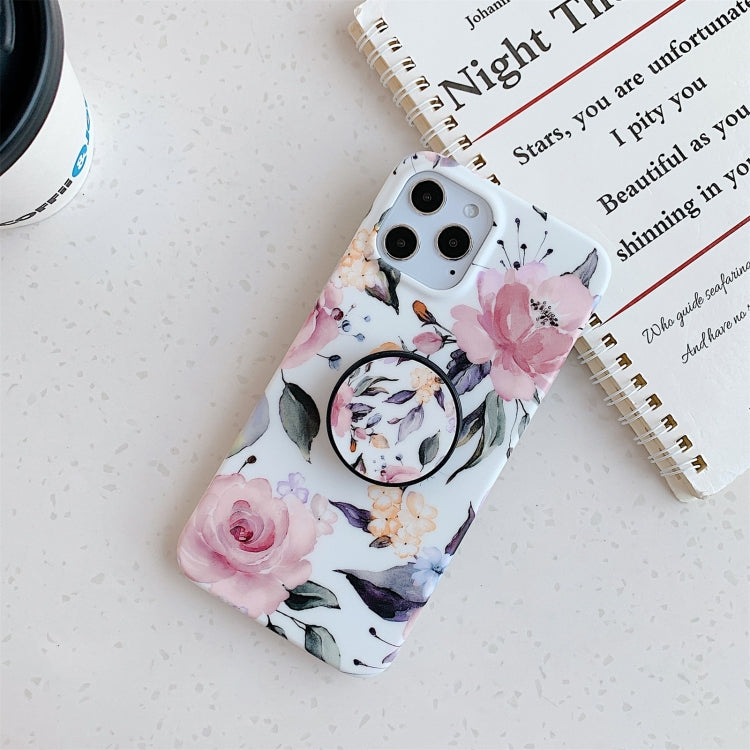 For iPhone 12 mini Shockproof IMD TPU Protective Case with Folding Holder