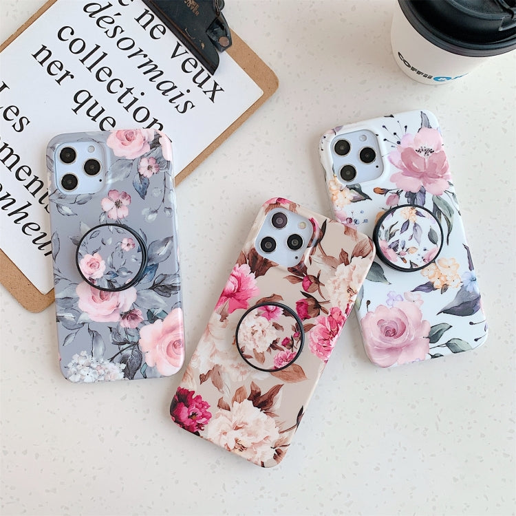 For iPhone 12 mini Shockproof IMD TPU Protective Case with Folding Holder