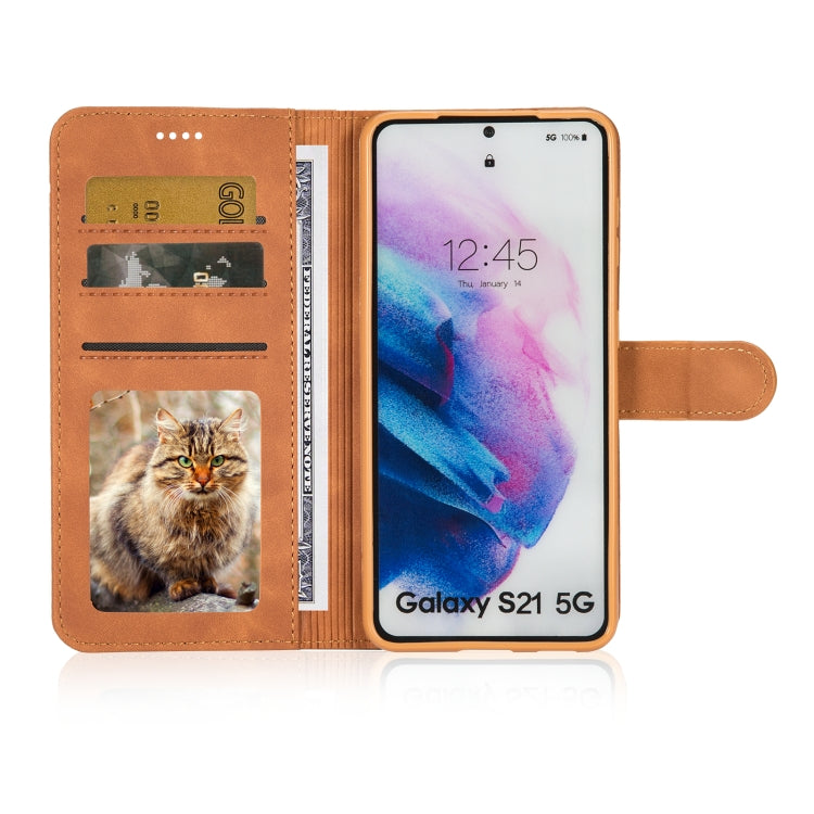 For Samsung Galaxy S21+ 5G Diaobaolee Pure Fresh Texture Horizontal Flip Leather Case