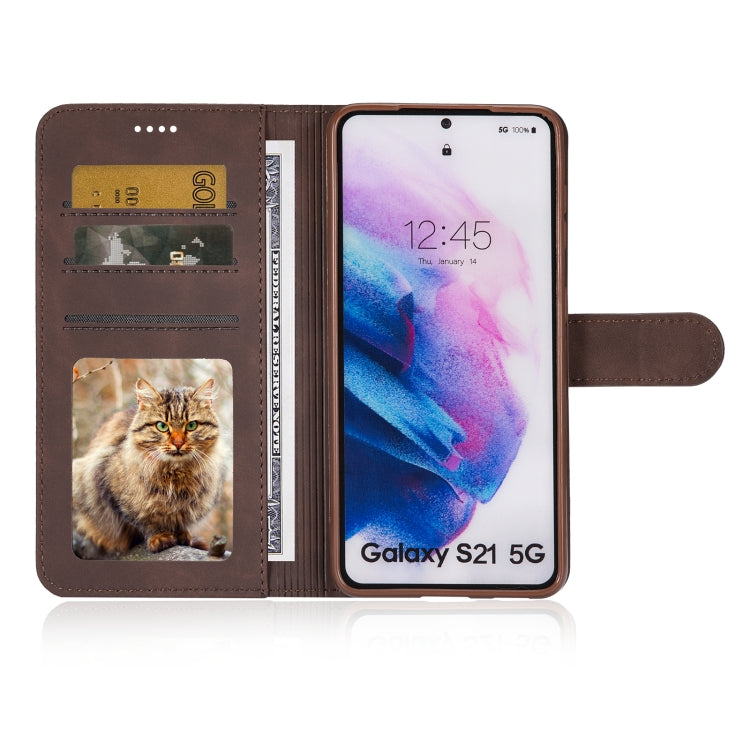 For Samsung Galaxy S21 Ultra 5G Diaobaolee Pure Fresh Texture Horizontal Flip Leather Case