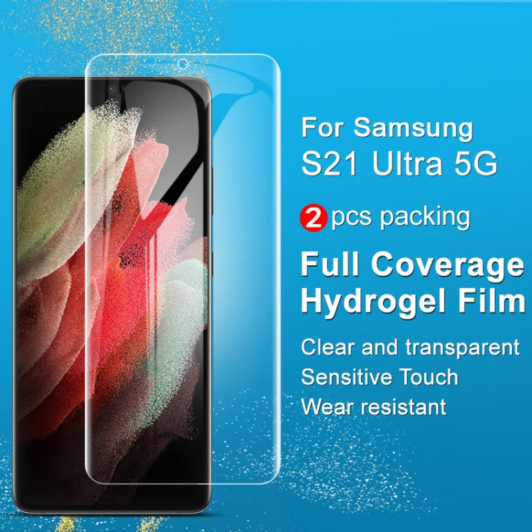 For Samsung Galaxy S21 Ultra 5G 2 PCS IMAK Curved Full Screen Hydrogel Film