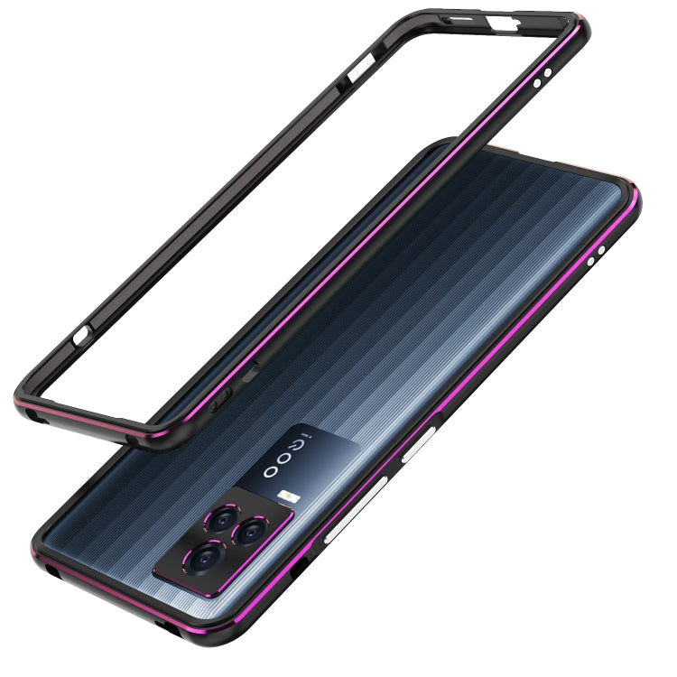 For vivo iQOO 7 Aurora Series Lens Protector + Metal Frame Protective Case