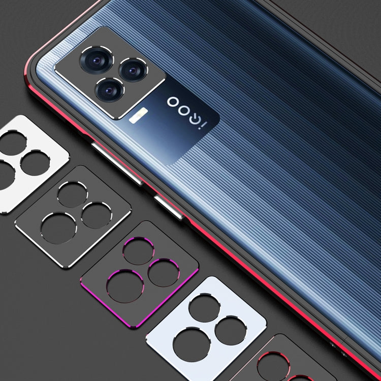 For vivo iQOO 7 Aurora Series Lens Protector + Metal Frame Protective Case