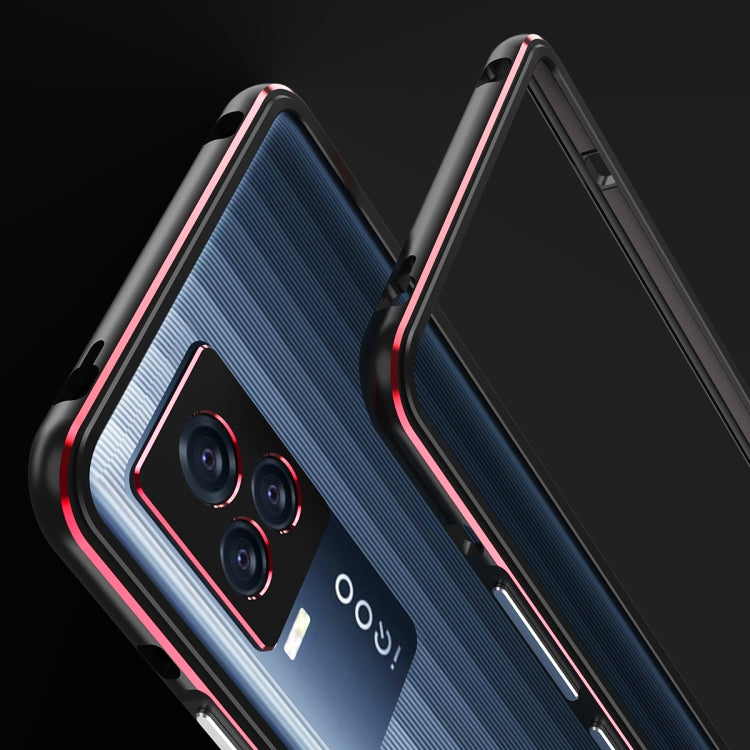 For vivo iQOO 7 Aurora Series Lens Protector + Metal Frame Protective Case