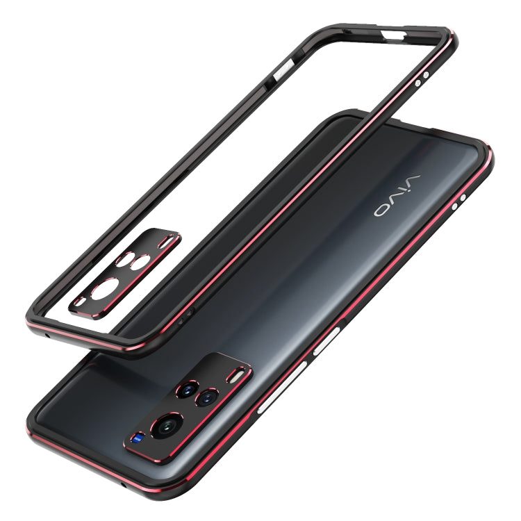 For vivo X60 Aurora Series Lens Protector + Metal Frame Protective Case