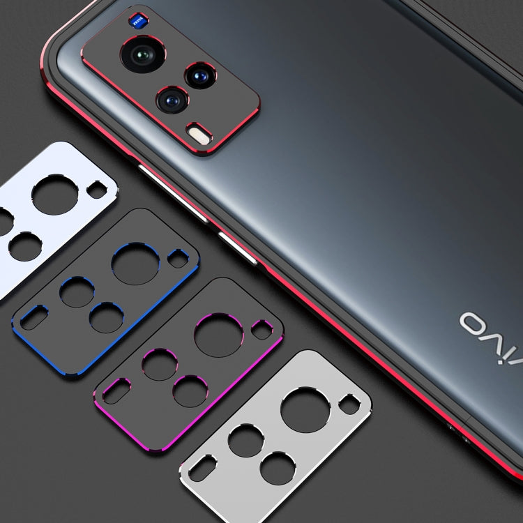 For vivo X60 Aurora Series Lens Protector + Metal Frame Protective Case