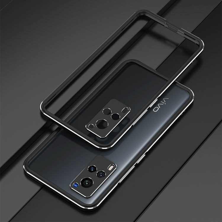 For vivo X60 Aurora Series Lens Protector + Metal Frame Protective Case