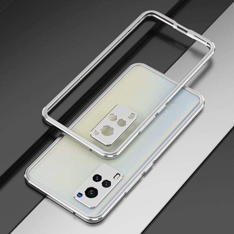 For vivo X60 Aurora Series Lens Protector + Metal Frame Protective Case