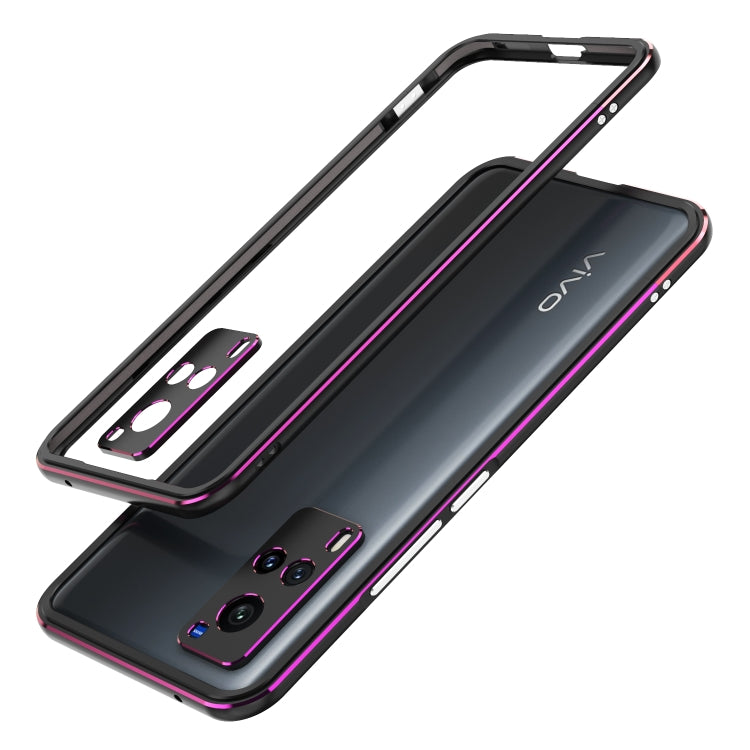 For vivo X60 Pro Aurora Series Lens Protector + Metal Frame Protective Case
