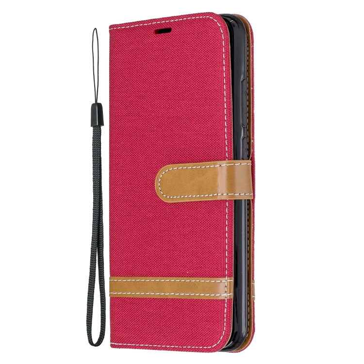 For Xiaomi Redmi Note 8 Color Matching Denim Texture Horizontal Flip Leather Case with Holder & Card Slots & Wallet & Lanyard