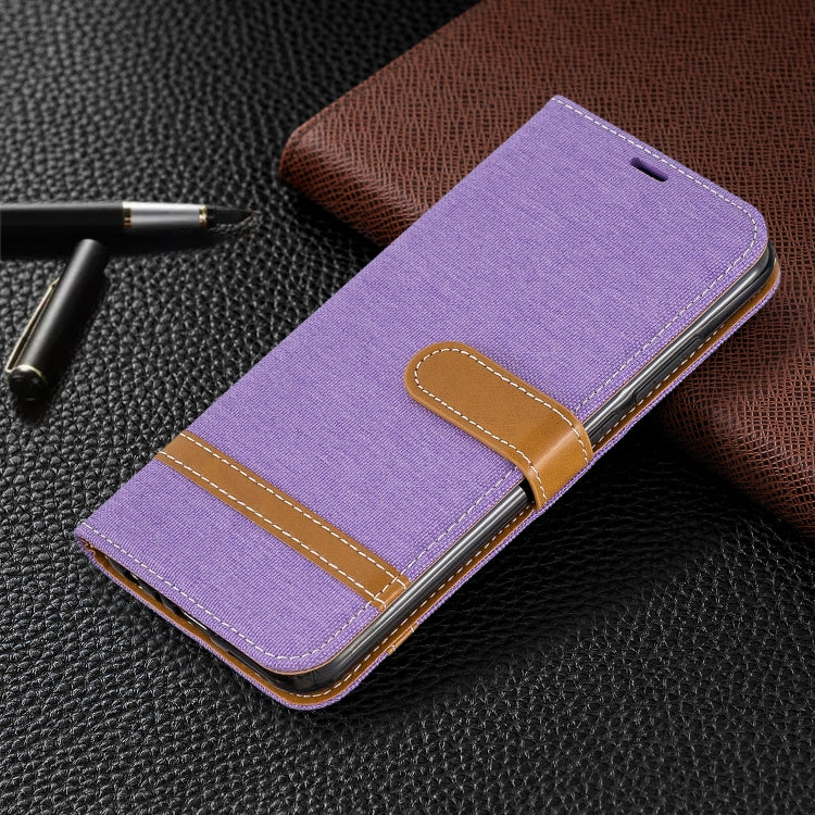 For Xiaomi Redmi Note 8 Color Matching Denim Texture Horizontal Flip Leather Case with Holder & Card Slots & Wallet & Lanyard