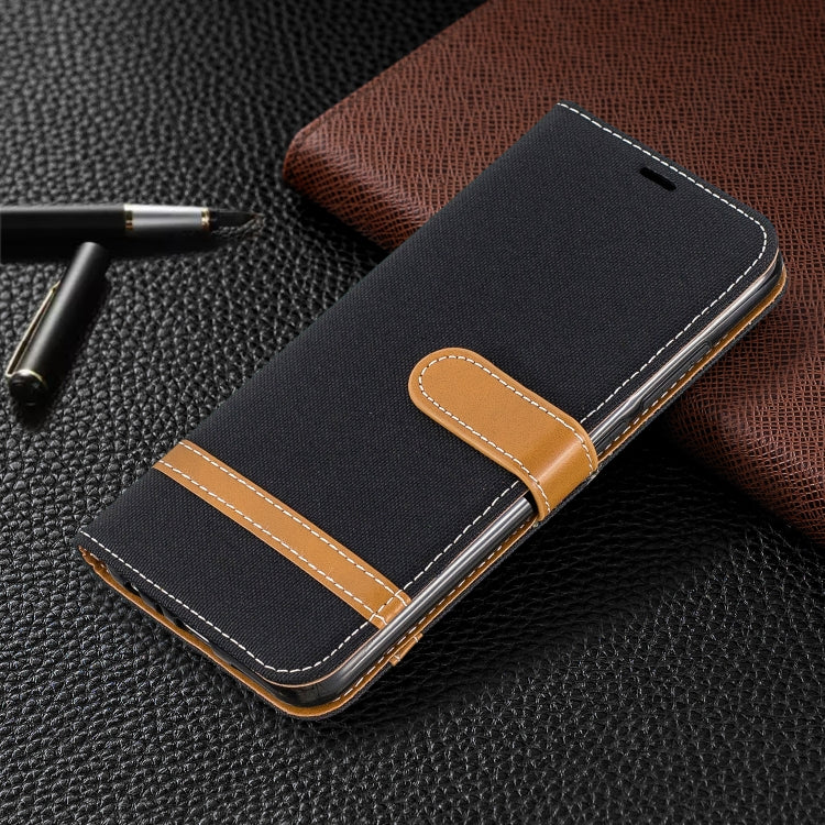 For Xiaomi Redmi Note 8 Color Matching Denim Texture Horizontal Flip Leather Case with Holder & Card Slots & Wallet & Lanyard