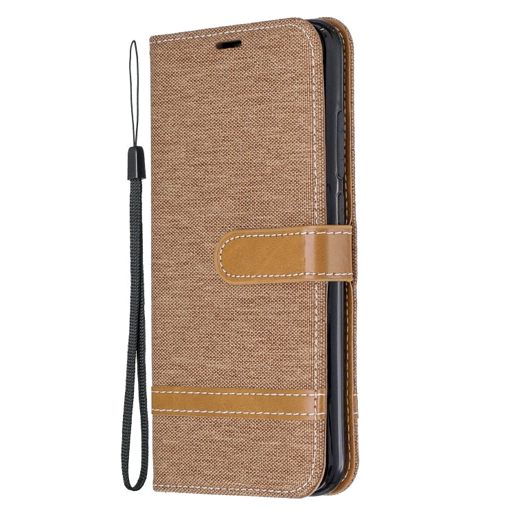 For Xiaomi Redmi Note 8 Color Matching Denim Texture Horizontal Flip Leather Case with Holder & Card Slots & Wallet & Lanyard