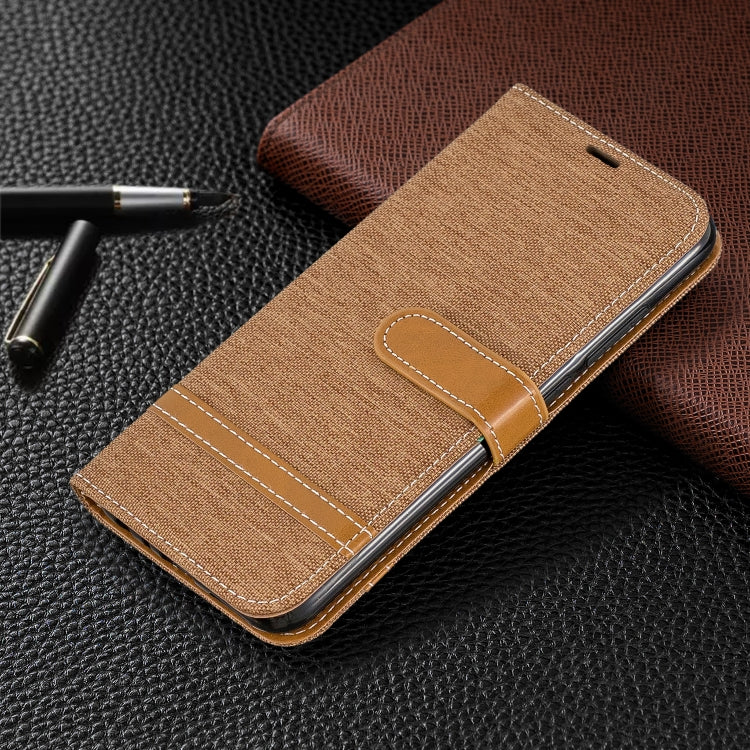 For Xiaomi Redmi Note 8 Color Matching Denim Texture Horizontal Flip Leather Case with Holder & Card Slots & Wallet & Lanyard