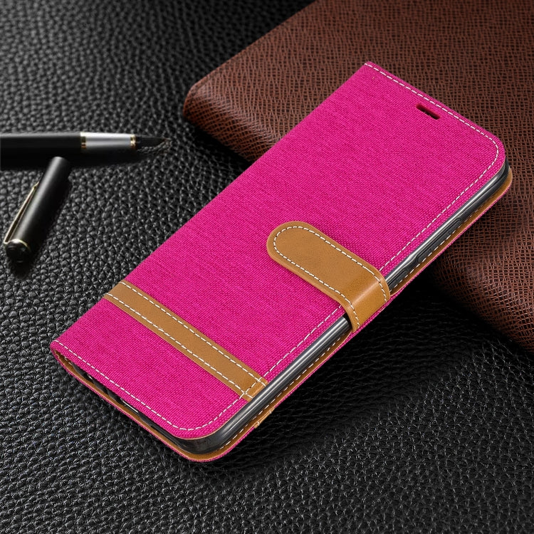 For Xiaomi Redmi Note 8 Color Matching Denim Texture Horizontal Flip Leather Case with Holder & Card Slots & Wallet & Lanyard