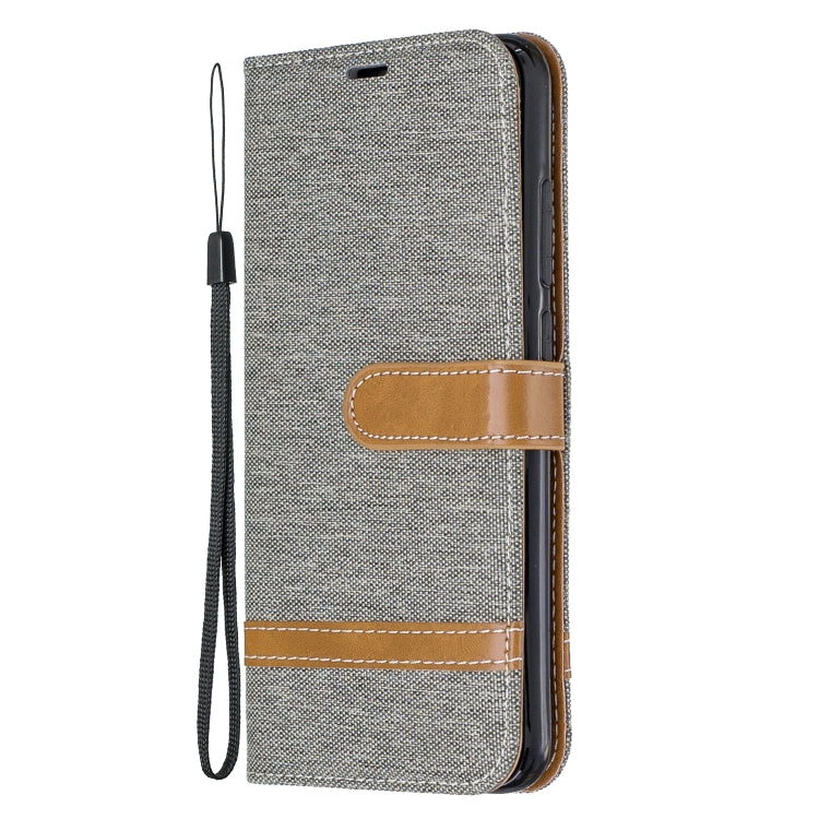 For Xiaomi Redmi Note 8 Color Matching Denim Texture Horizontal Flip Leather Case with Holder & Card Slots & Wallet & Lanyard