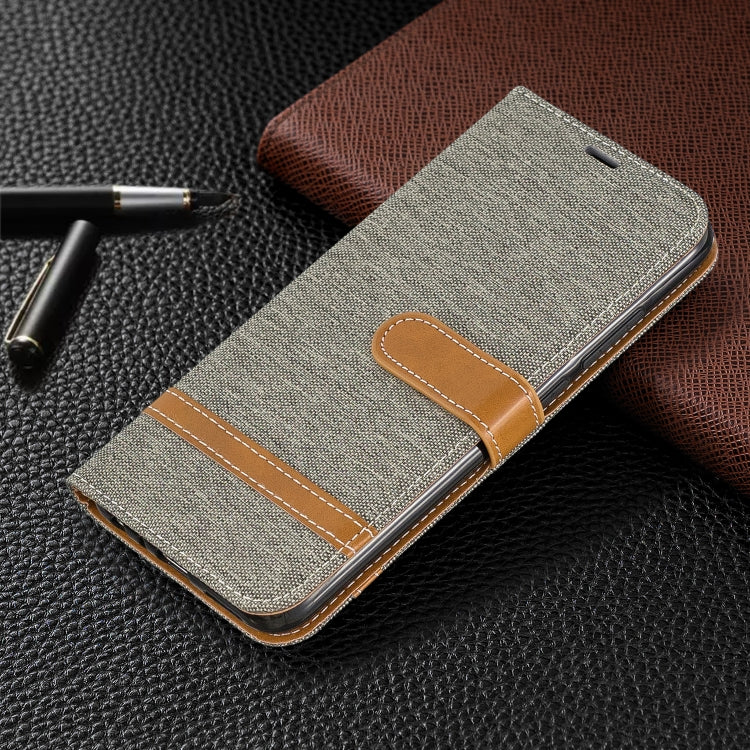 For Xiaomi Redmi Note 8 Color Matching Denim Texture Horizontal Flip Leather Case with Holder & Card Slots & Wallet & Lanyard