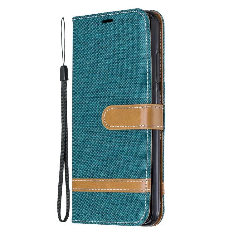 For Xiaomi Redmi Note 8 Color Matching Denim Texture Horizontal Flip Leather Case with Holder & Card Slots & Wallet & Lanyard