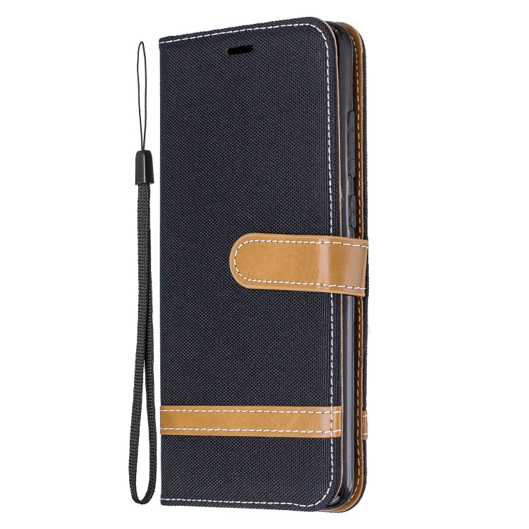 For Xiaomi Redmi Note 8 Pro Color Matching Denim Texture Horizontal Flip Leather Case with Holder & Card Slots & Wallet & Lanyard