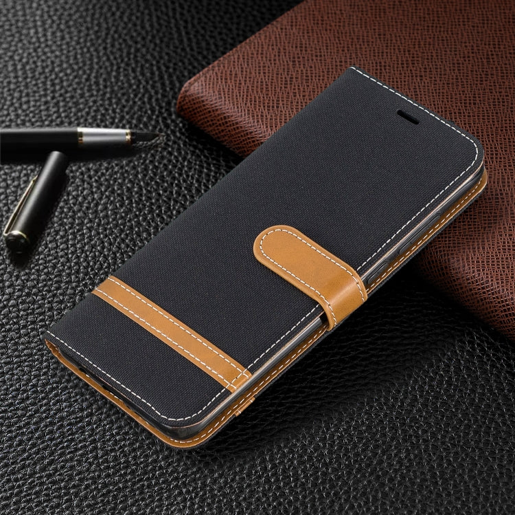 For Xiaomi Redmi Note 8 Pro Color Matching Denim Texture Horizontal Flip Leather Case with Holder & Card Slots & Wallet & Lanyard