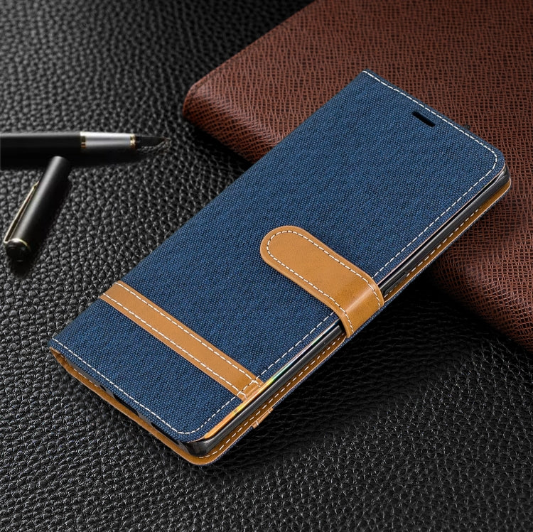 For Huawei Mate 30 Pro Color Matching Denim Texture Horizontal Flip Leather Case with Holder & Card Slots & Wallet & Lanyard